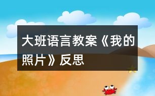大班语言教案《我的照片》反思